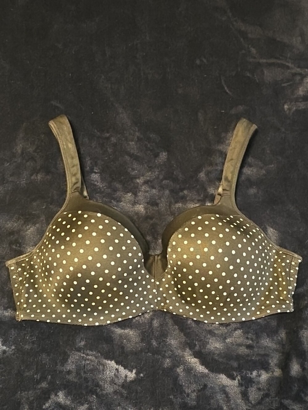 Polka Dot T-Shirt Bra - Black